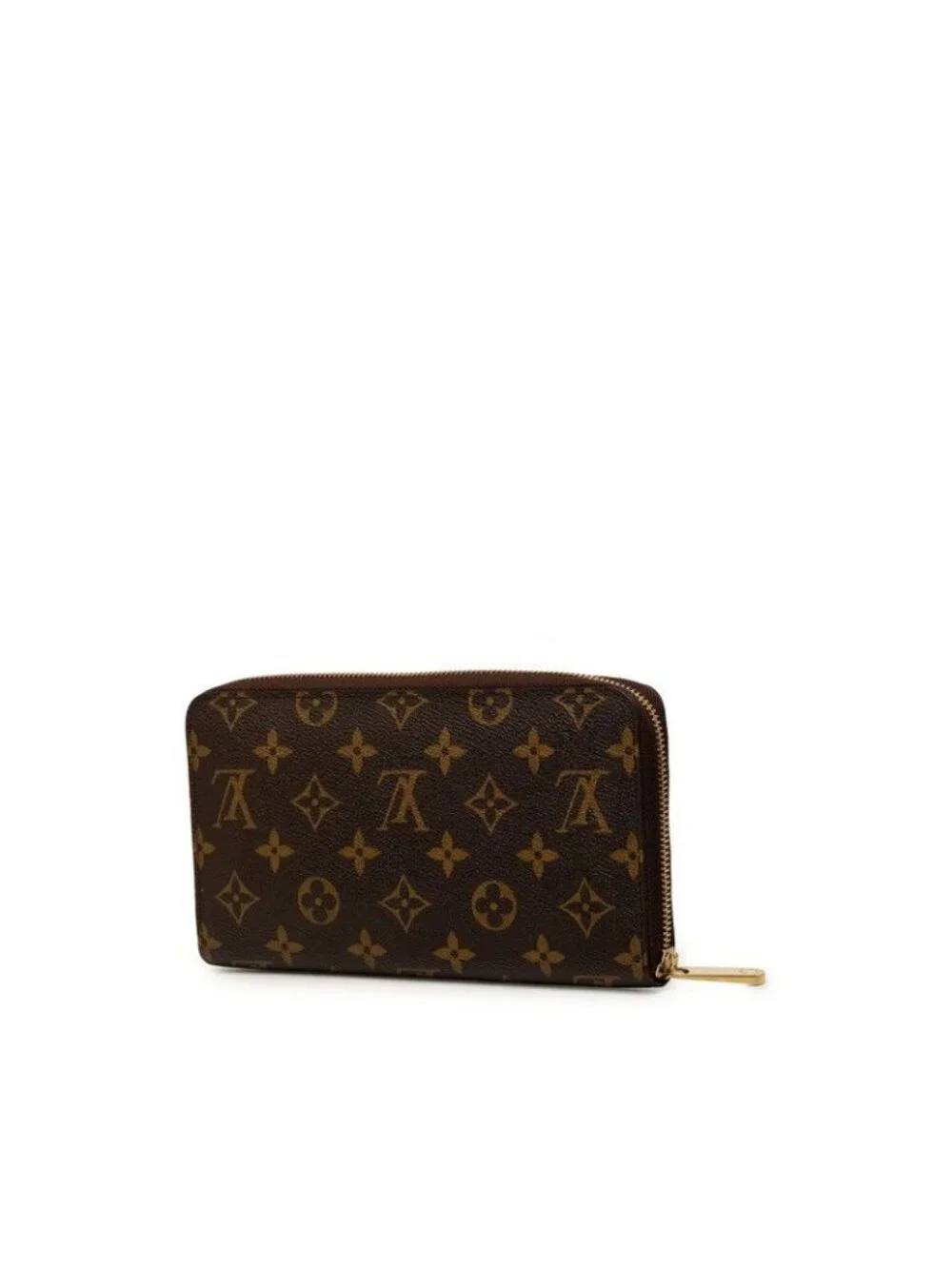 Louis Vuitton Monogram Zippy Organizer Wallet Brown Leather